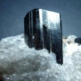 Schorlo (Chorlo), Cuarzo
9 x 8 cm. la pieza, 4 cm. el cristal.
(Autor: javier ruiz martin)