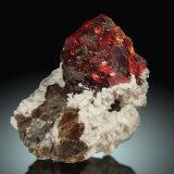 Esfalerita, Dolomita
15x12cm, grupo de cristales de 8cm
(Autor: Raul Vancouver)
