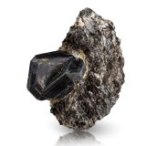 Safirina en Anortita con Mica (Grupo) y Sillimanita
5 x 2.5 x 5.5 cm / Cristal principal: 2.4 cm.
(Autor: Museo MIM)