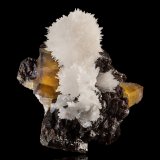 Strontianita, Fluorita, Esfalerita
12.5 x 10 x 8.5 cm
(Autor: Museo MIM)