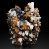 Tetraedrita [Tetrahedrite] (Grupo) recubierta por Calcopirita [Chalcopyrite] y con Cuarzo [Quartz] y Galena [Galena]
8 x 12 x 10 cm / cristal principal: 2.1 cm
(Autor: Museo MIM)