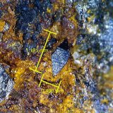 Wulfenita.
1´19 x 0´49 mm.
(Autor: Jesus Franquesa Baucells)