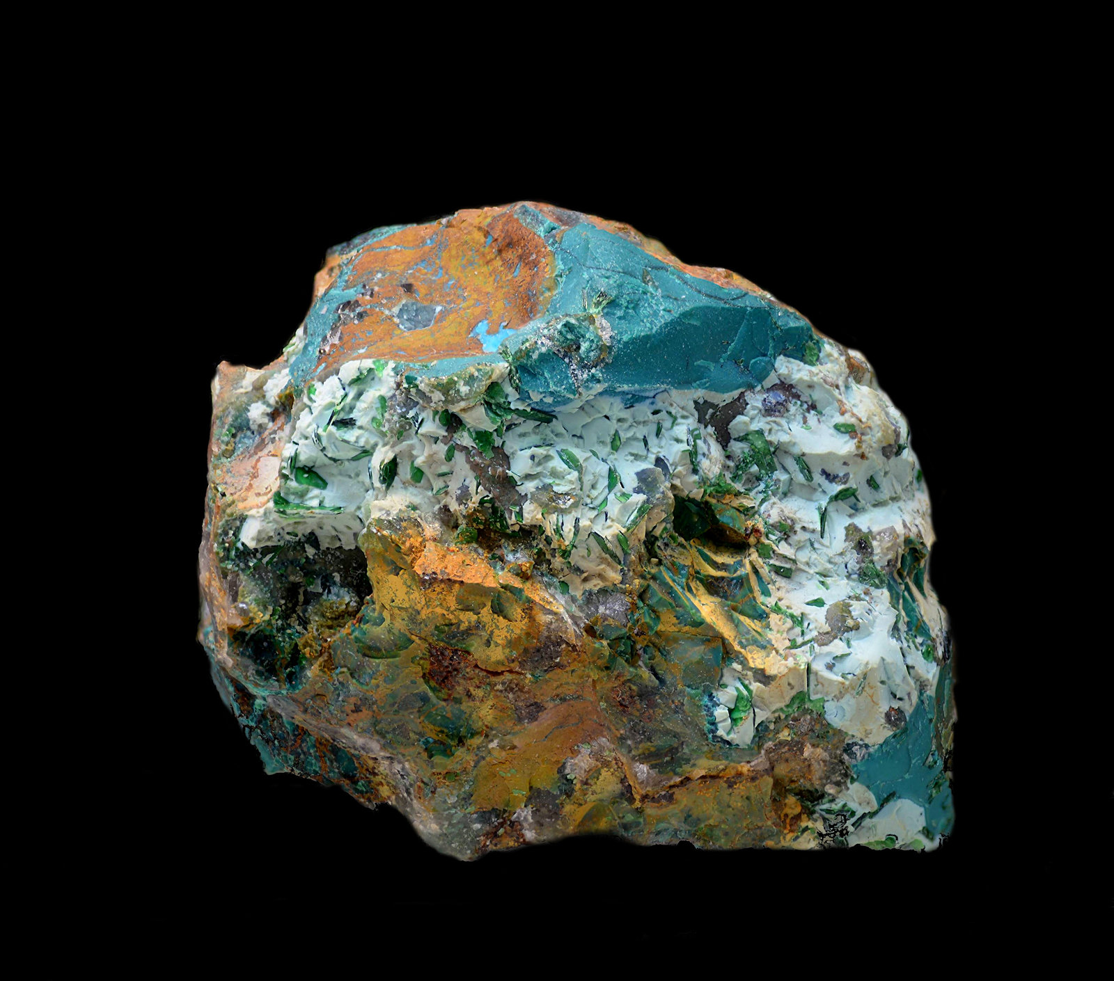 Torbernita y Turquesa
40 x 35 x 26 mm
(Autor: Antonio Carmona)