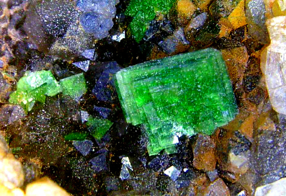 Torbernita
Campo de visión 10 mm.
(Autor: Antonio P. López)