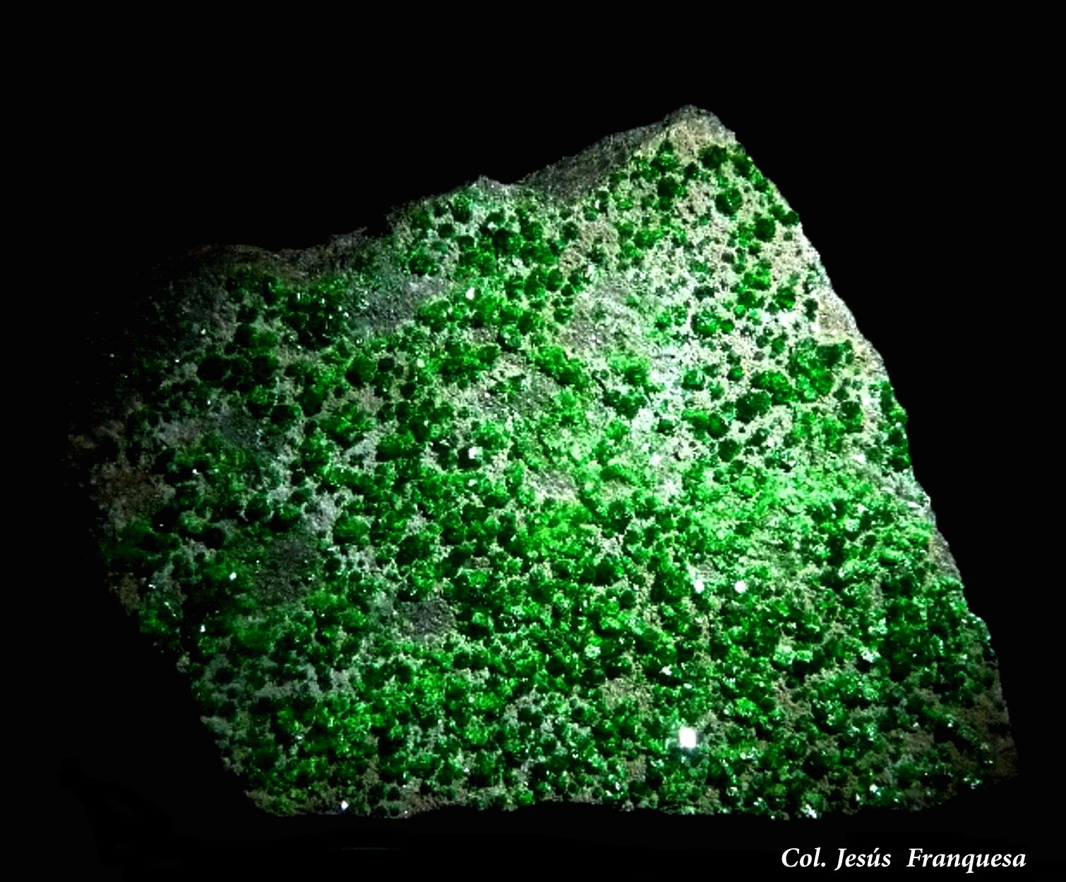 Uvarovita.
60x50 mm.
(Autor: Jesus Franquesa Baucells)