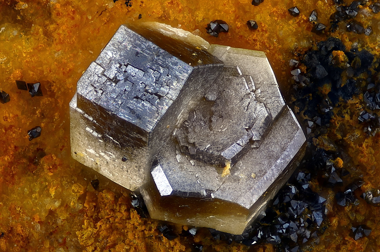 Vanadinita, Descloizita
Campo de visión 2,5 mm
(Autor: Juan Miguel)